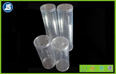 Flexible Clear Plastic Packaging Cylinder With Stamping Print For Cosmetic
