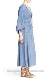 New Style V neck Modern Kimono' Maxi Dress