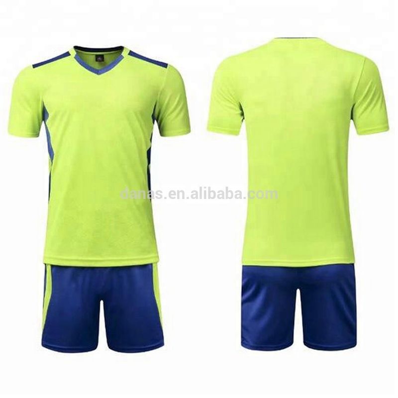 Custom Your Own Design Jersey Football With Name And Number Fluorescent Green Soccer Jersey