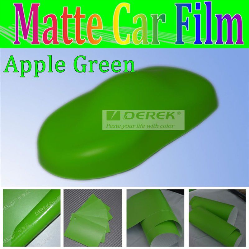 Matte finished decal apple green wholesale heat transfer vinyl car stickers