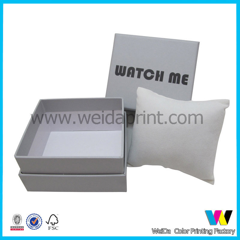 Watch Display Matt Laminated Paper Packaging Boxes with Inner Pillow