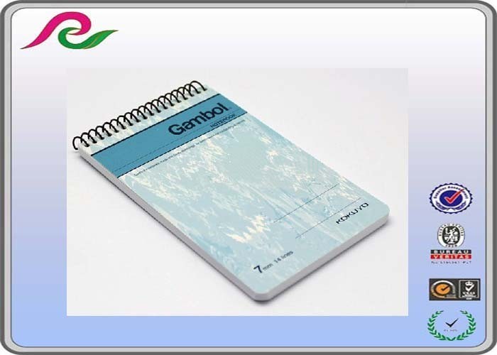 Coated paper cover A6 handmade spiral wire pocket notebook , AI / PDF / CDR